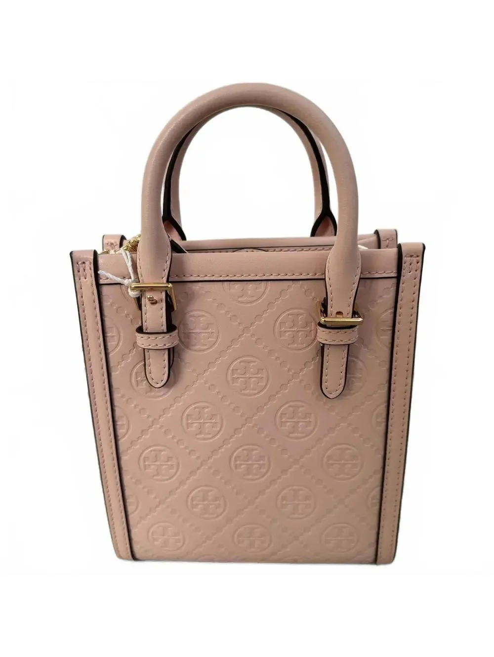 Tory Burch T Monogram Leather Mini Tote Bag BLUSH PINK